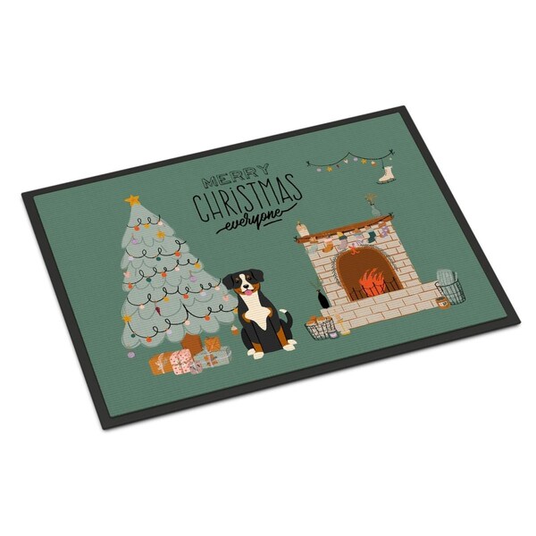 Carolines Treasures 18 x 27 in. Entlebucher Christmas Everyone Indoor or Outdoor Mat CK7601MAT - main